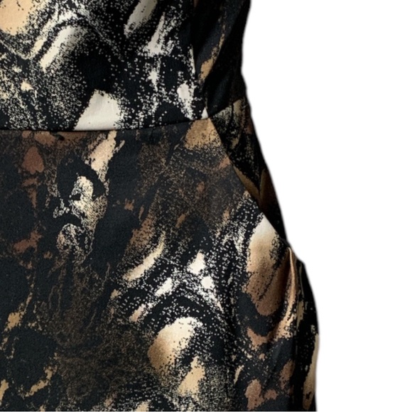 CONNECTED APPAREL Brown and Beige Sleeveless Dress Size 12 - Picture 7 of 15